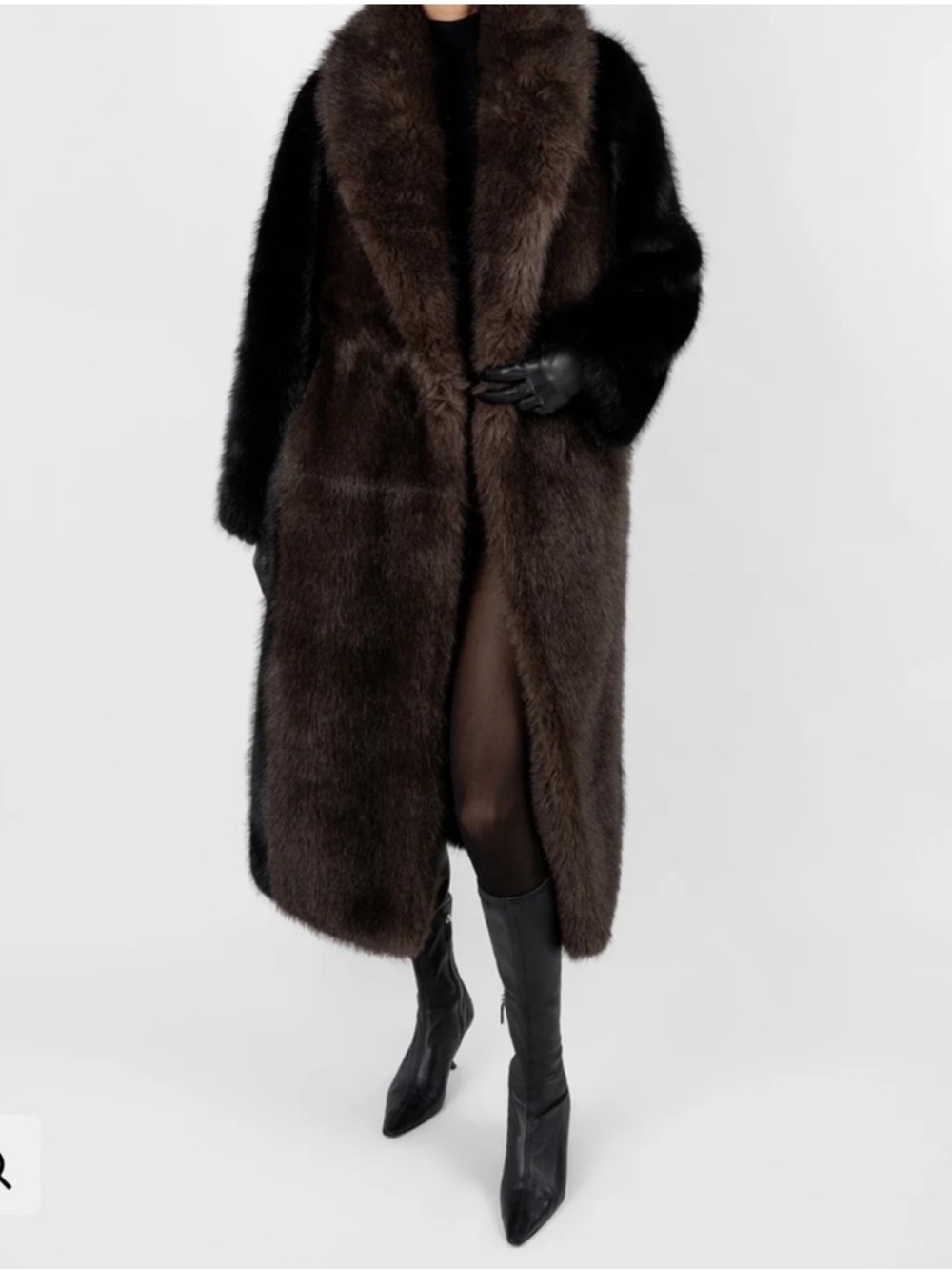 Luxurious WeWoreWhat Full-Length Faux Fur Coat